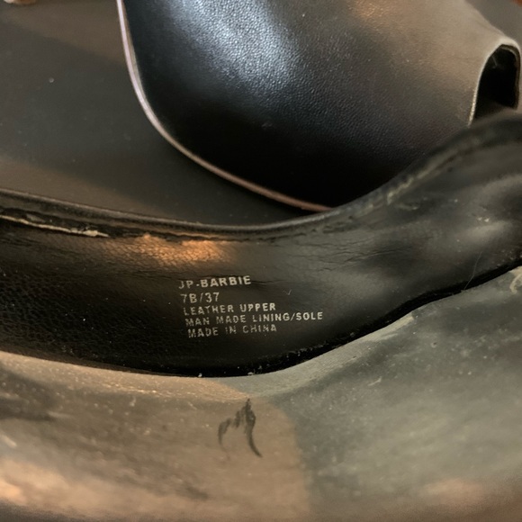 Jessica Simpson Black and Wood Print Heels - Picture 5 of 7